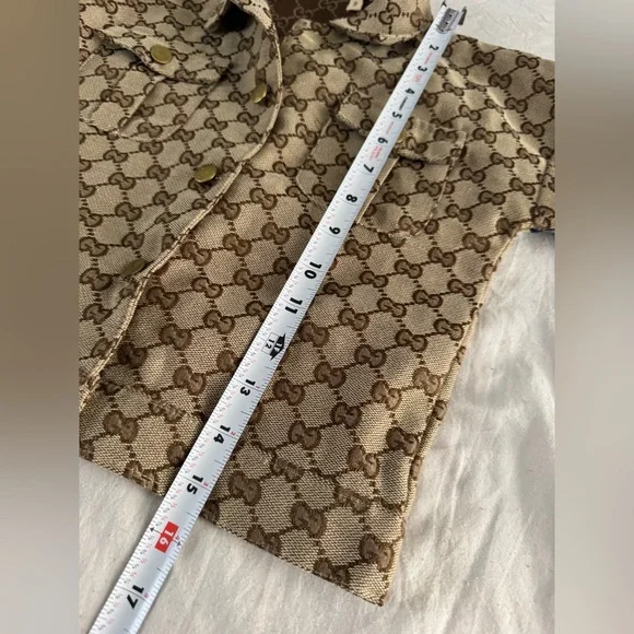 Monogram Toddler Jacket Beige Brown Old Money Quiet Luxury Preppy Size 100 - Picture 10 of 10